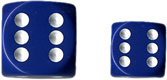 Dice - Opaque: 12mm D6 Blue with White (Set of 36) by Chessex Manufacturing 