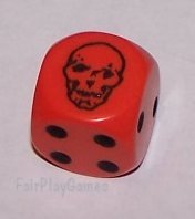 Death Dice - Orange with Black by Flying Buffalo Inc.