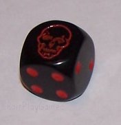 Death Dice - Black with Red by Flying Buffalo Inc.