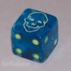 Death Dice - Lightning Blue with Yellow by Flying Buffalo Inc.