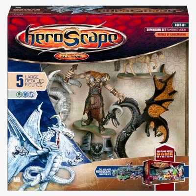 Heroscape - Large Figure Expansion Set - Raknar's Vision-Dragons & Warriors-Heroes Of Lindesfarme by Hasbro