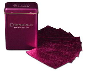 Deck Case - Metalized Steel Alloy with 50 Sleeves (Techno Pink) by Rook Steel Storage