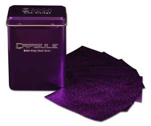 Deck Case - Metalized Steel Alloy with 50 Sleeves (Quasar Purple) by Rook Steel Storage