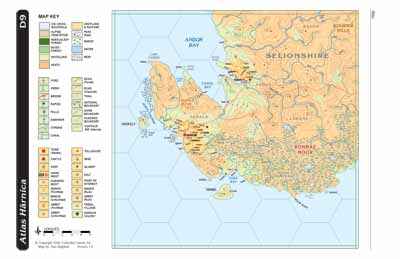 Atlas Harnica Map D9 by Columbia Games