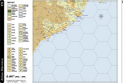 Atlas Harnica Map E9 by Columbia Games