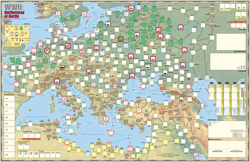 Barbarossa to Berlin Mounted Map by GMT Games