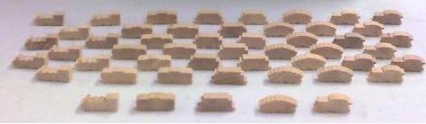 Natural Wooden Train Token Set (25) by Mayday Games