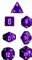 Dice - Opaque: Poly Set Purple With White (Set of 7) by Chessex Manufacturing