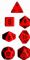 Dice - Opaque: Poly Set Red with Black (Set of 7) by Chessex Manufacturing