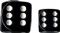 Dice - Opaque: 16mm D6 Black with White (Set of 12) by Chessex Manufacturing 