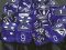 Dice - Translucent: Poly Blue With White (Set of 7) by Chessex Manufacturing