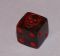 Death Dice - Transparent Smoke with Red by Flying Buffalo Inc.