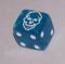 Death Dice - Transparent Blue with White by Flying Buffalo Inc.