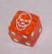 Death Dice - Transparent Orange with White by Flying Buffalo Inc.