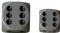 Dice - Opaque: 16mm D6 Dark Grey with Black (Set of 12) by Chessex Manufacturing