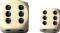 Dice - Opaque: 16mm D6 Ivory with Black (Set of 12) by Chessex Manufacturing