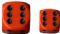 Dice - Opaque: 12mm D6 Orange with Black (Set of 36) by Chessex Manufacturing 