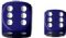 Dice - Opaque: 16mm D6 Purple with White (Set of 12) by Chessex Manufacturing 