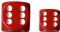 Dice - Opaque: 16mm D6 Red with White (Set of 12) by Chessex Manufacturing 