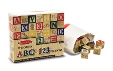 Wooden ABC/123 Blocks Set by Melissa and Doug