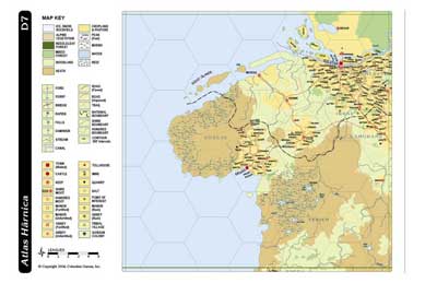 Atlas Harnica Map D7 by Columbia Games