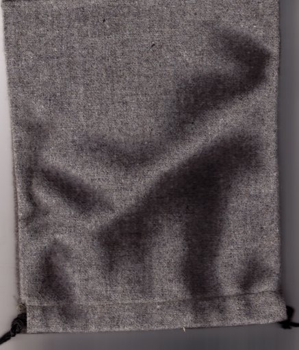 Dice Bag - Cloth - Gray (approximately 8-7/8" long X 7" wide) by 