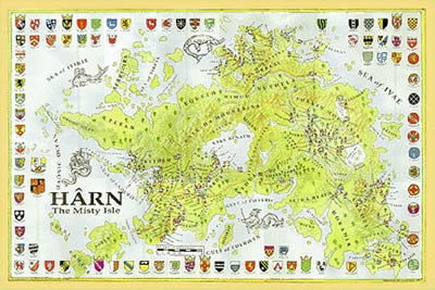 Harn Heraldry Map by Columbia Games