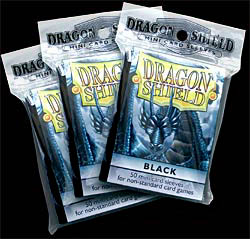 Card Sleeves - 50 red mini card sleeves for non-standard card games by Dragon Shield