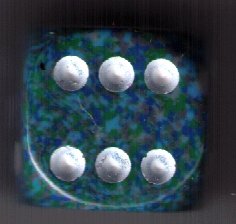 Dice - Speckled : 12MM D6 Sea (Set of 36) by Chessex Manufacturing