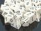 Dice - Opaque: Poly Set White With Black (Set of 7) by Chessex Manufacturing 