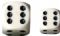 Dice - Opaque: 16mm D6 White with Black (Set of 12) by Chessex Manufacturing